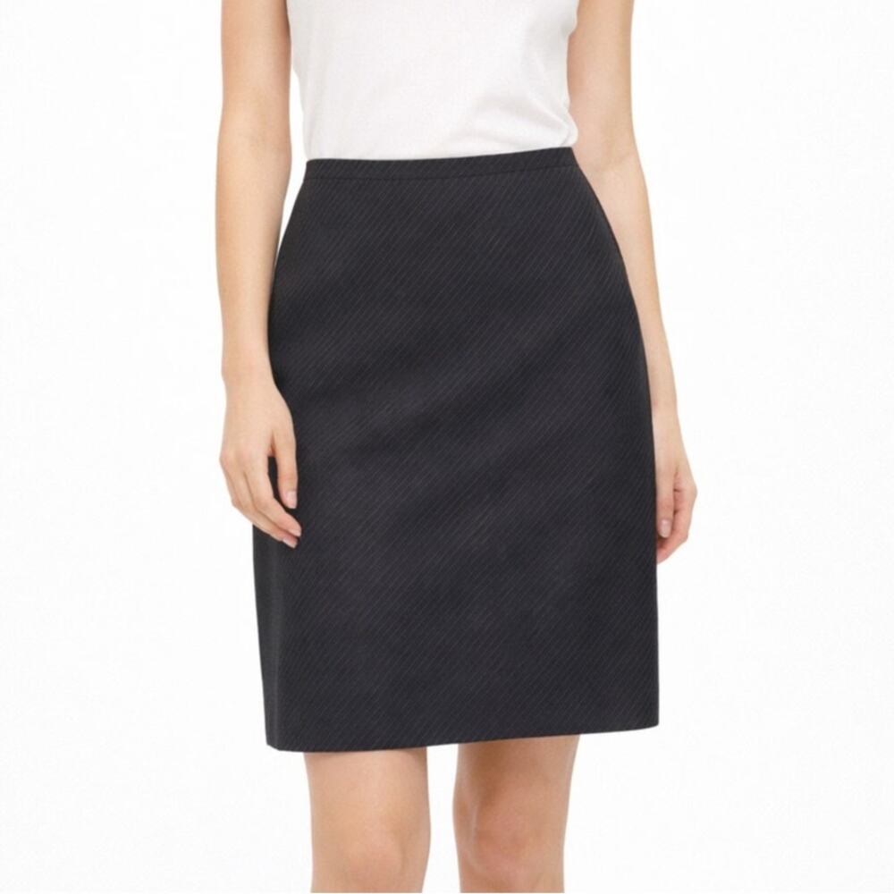 2/$30 J. Crew Pinstripe Skirt Black 93360 Size 2
